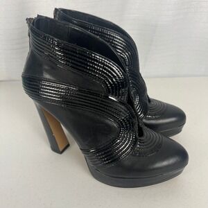 MRKT Namia Ankle BootsWomens 8 Black Ultra High Block Heel Zip Date‎ Night
